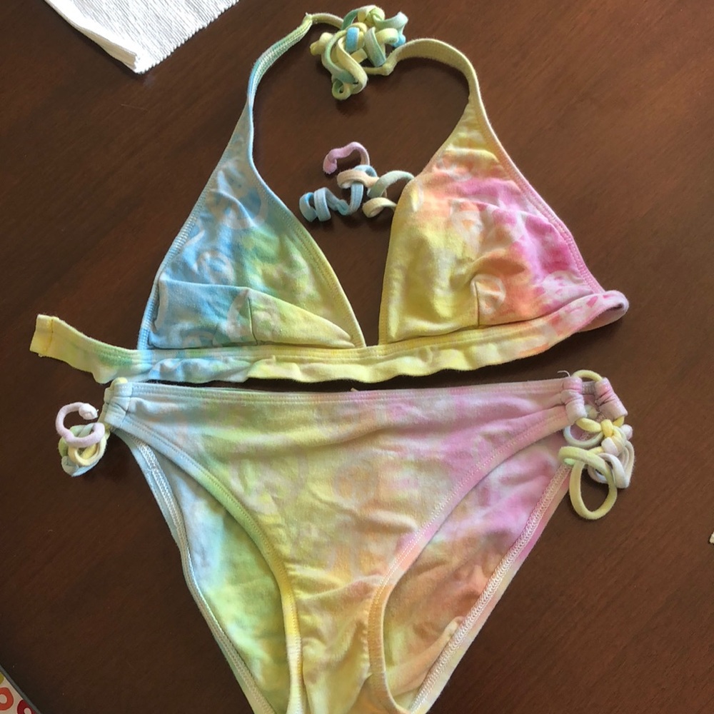 Tie dyed bathing suit
